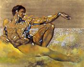 萨尔瓦多达利 - 受米开朗基罗《亚当》的启发创作的人物画